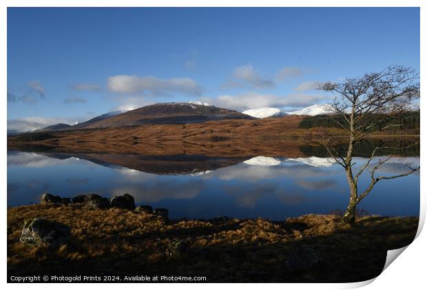 Loch Tulla  reflections ,  the Highlands of Scotland Print by Photogold Prints