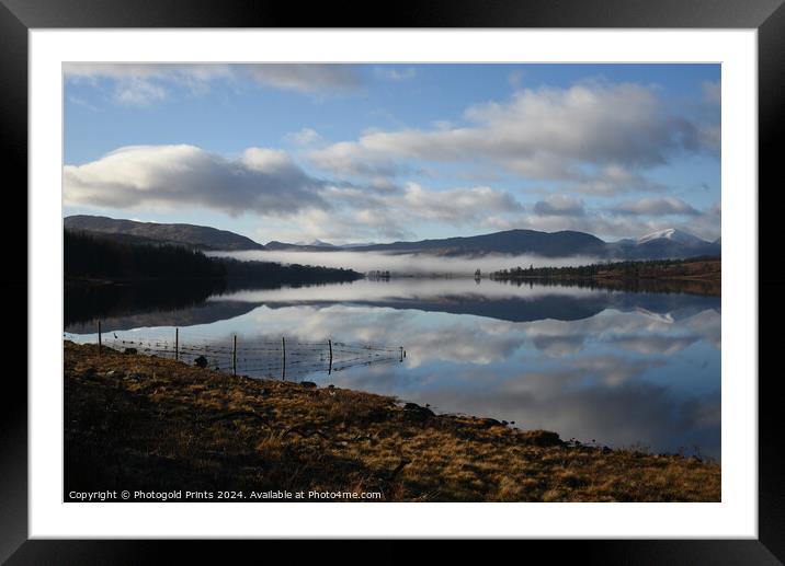 misty Loch Tulla  in winter  ,  the Highlands of Scotland  Framed Mounted Print by Photogold Prints