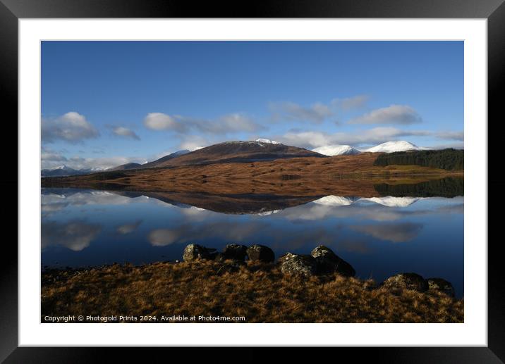 Loch Tulla  winter reflections ,  the Highlands of Scotland  Framed Mounted Print by Photogold Prints