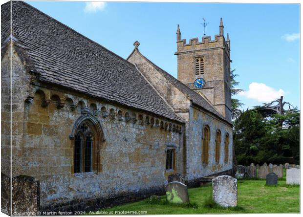 St Peter’s church stanway Canvas Print by Martin fenton