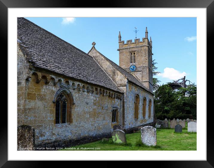 St Peter’s church stanway Framed Mounted Print by Martin fenton