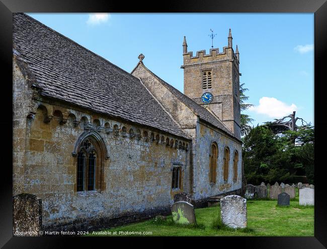 St Peter’s church stanway Framed Print by Martin fenton