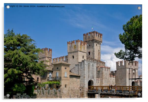 The Scaligero Castle of Sirmione, Lake Garda Acrylic by Jim Jones