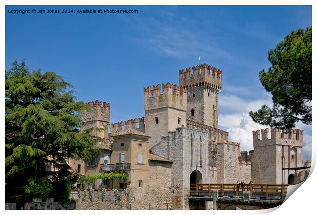 The Scaligero Castle of Sirmione, Lake Garda Print by Jim Jones