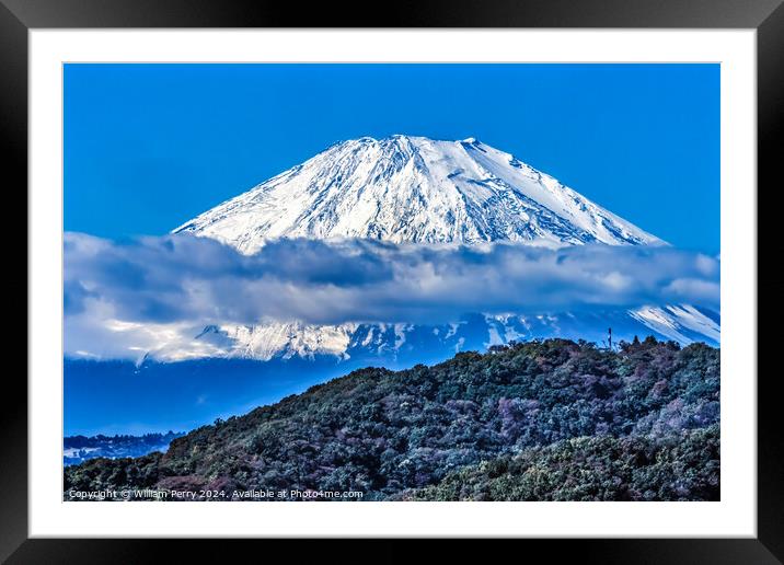 Colorful Mount Fuji Lookout Cloud Hiratsuka Kanagawa Japan  Framed Mounted Print by William Perry