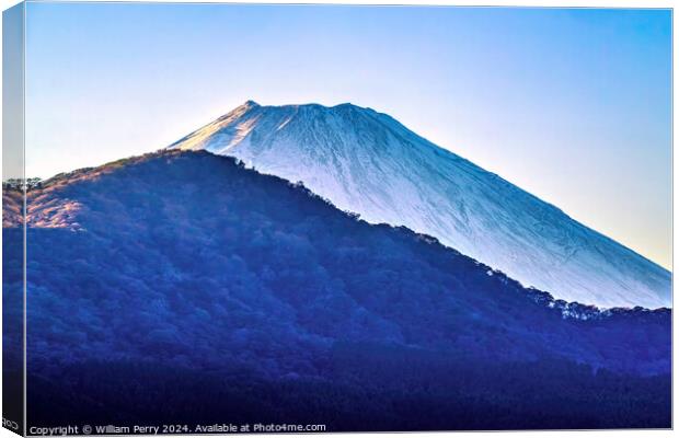 Colorful Mount Fuji Moutain Hakone Kanagawa Japan  Canvas Print by William Perry