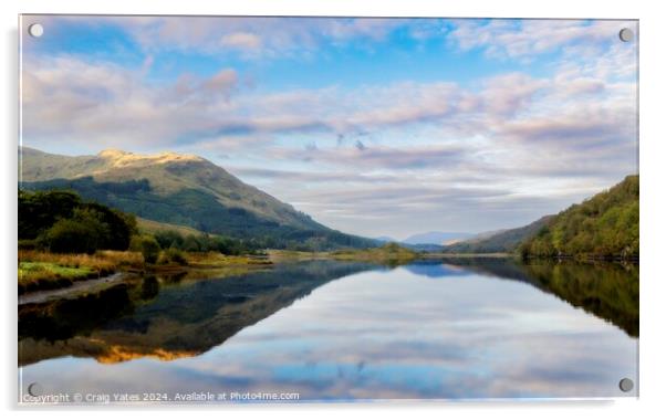 Loch Iubhair Morning Light Acrylic by Craig Yates