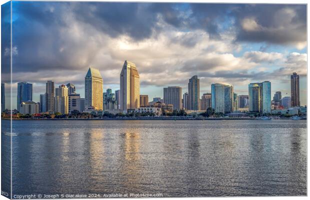 Morning Clouds - San Diego Skyline Canvas Print by Joseph S Giacalone