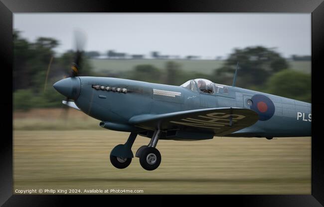 NHS Spitfire at Duxford Framed Print by Philip King