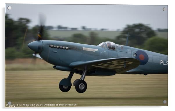NHS Spitfire at Duxford Acrylic by Philip King