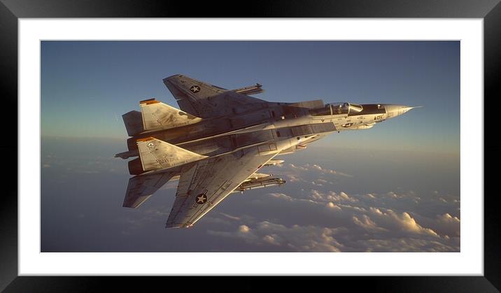 Legendary F14 Tomcat  Framed Mounted Print by CC Designs
