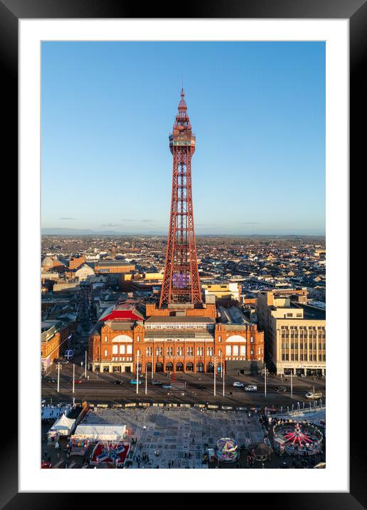 Blackpool Tower Framed Mounted Print by Apollo Aerial Photography
