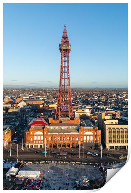 Blackpool Tower Print by Apollo Aerial Photography