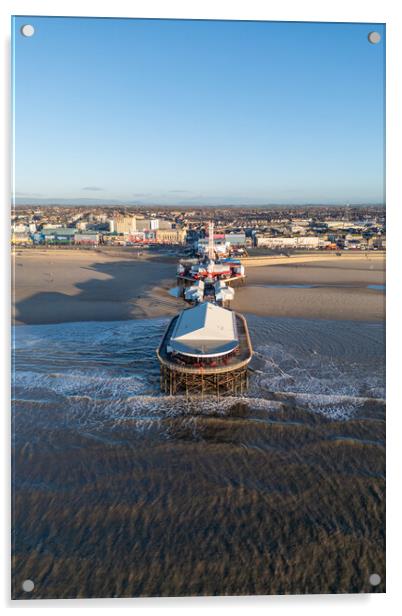 Blackpools Central Pier Acrylic by Apollo Aerial Photography