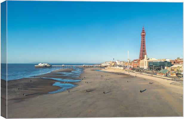 Blackpool Beach Canvas Print by Apollo Aerial Photography