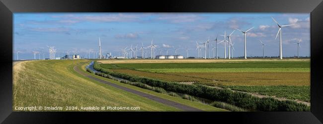 Eemshaven Landscape, Groningen, the Netherlands. Framed Print by Imladris 