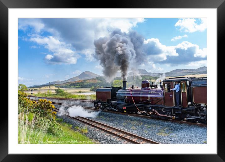 Steam Train at Rhydd Ddu Station Snowdonia  Framed Mounted Print by Gail Johnson