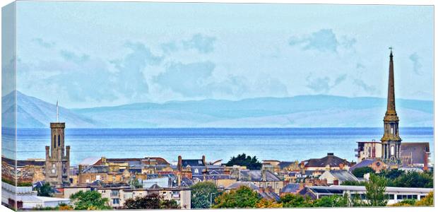Ayr town skyline Canvas Print by Allan Durward Photography
