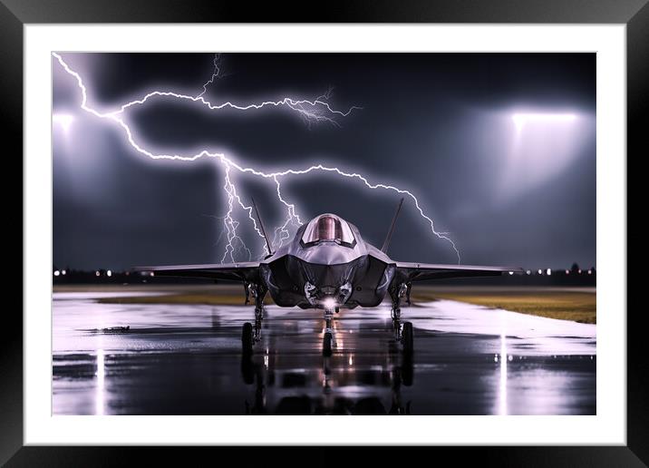 F35B Lightning 5th Generation Framed Mounted Print by J Biggadike