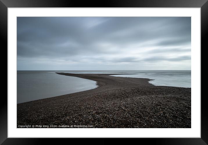 Shingle Street, Suffolk Framed Mounted Print by Philip King
