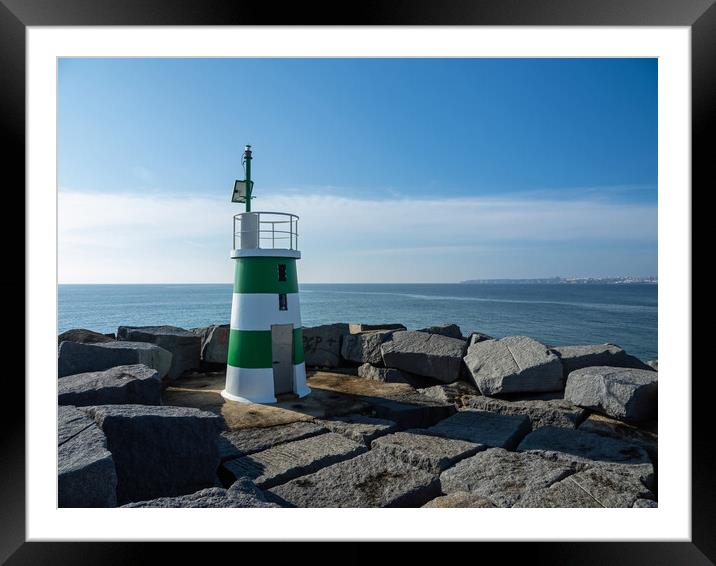 Alvor estuary lighthouse Framed Mounted Print by Tony Twyman