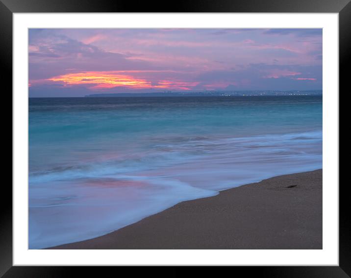 Alvor beach sunset Framed Mounted Print by Tony Twyman