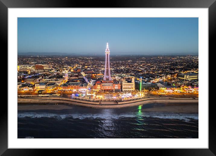 The Heart of Blackpool Framed Mounted Print by Apollo Aerial Photography