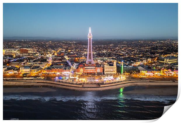 The Heart of Blackpool Print by Apollo Aerial Photography