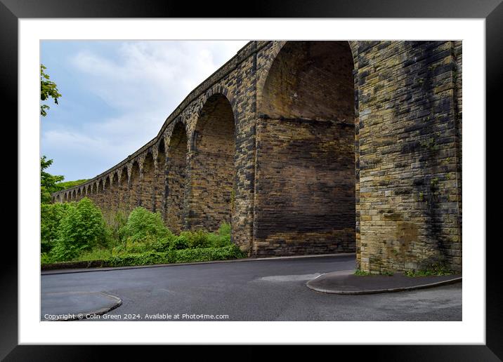 Denby Dale Viaduct Framed Mounted Print by Colin Green