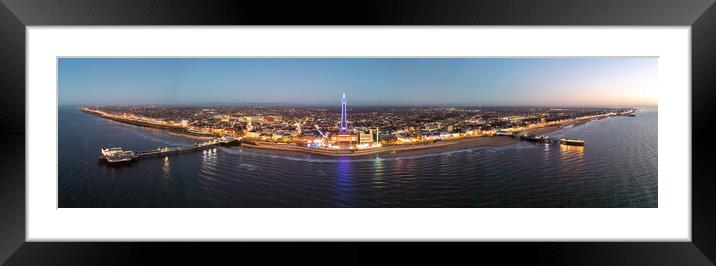 Blackpool Panorama Framed Mounted Print by Apollo Aerial Photography