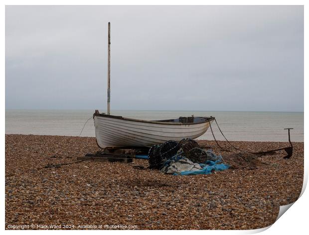 Tools of the Sussex Lobster fisherman. Print by Mark Ward