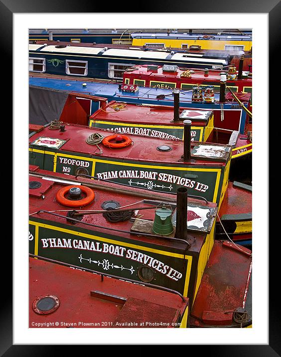 Colourful Boats Framed Mounted Print by Steven Plowman