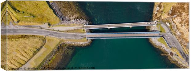 Bridge over the Atlantic, Isle of Lewis, Scotland Canvas Print by Bradley Taylor
