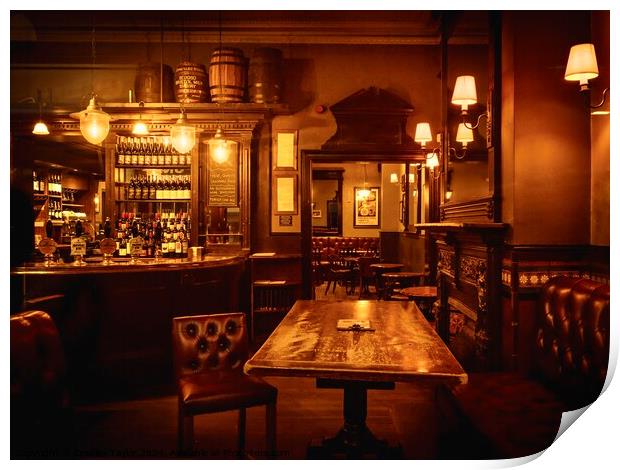 Old British Pub - The Flask - Hampstead, London Print by Bradley Taylor