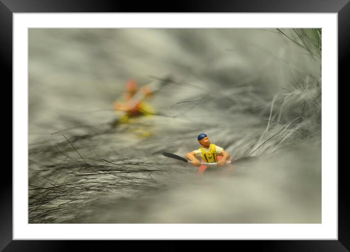 White Water Kayaking Framed Mounted Print by Steve Purnell