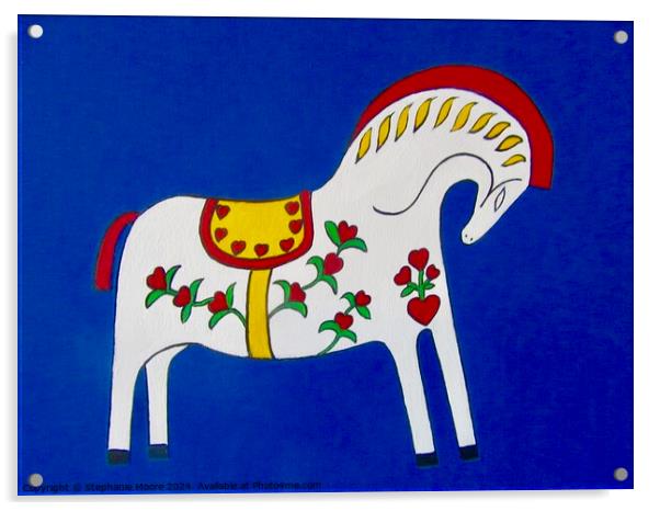 Toy horse Acrylic by Stephanie Moore
