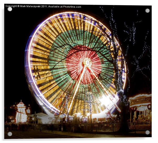 Christmas Wheel Acrylic by Mark Malaczynski