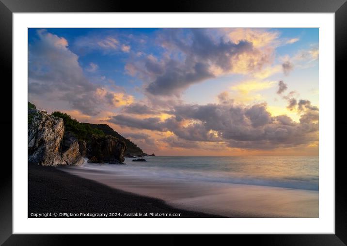 Maratea Sunset Framed Mounted Print by DiFigiano Photography