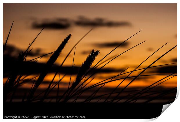Sunset Through The Dunes Print by Steve Huggett