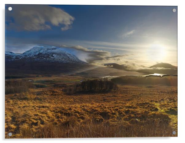 Loch Tulla Viewpoint Scotland  Acrylic by Alison Chambers
