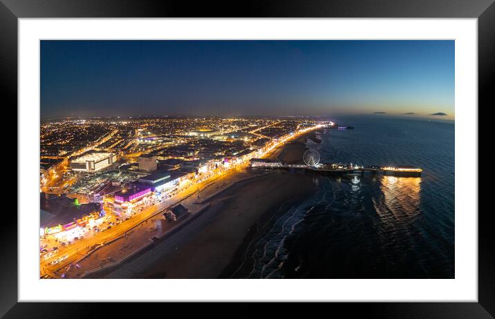 Blackpools Golden Mile Framed Mounted Print by Apollo Aerial Photography