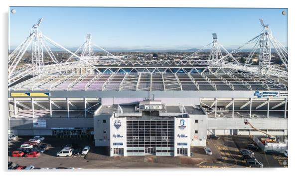 Deepdale Stadium Acrylic by Apollo Aerial Photography