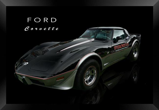 Ford Corvette  Framed Print by Alison Chambers
