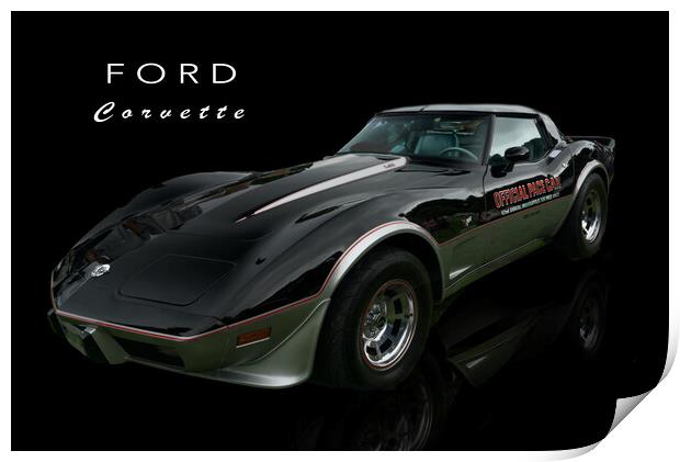 Ford Corvette  Print by Alison Chambers