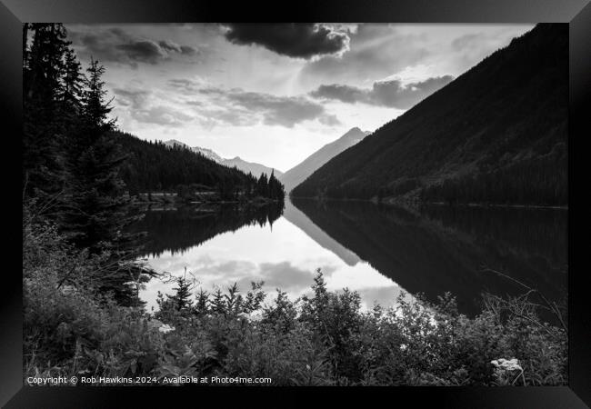 Canadian Lake Vista  Framed Print by Rob Hawkins