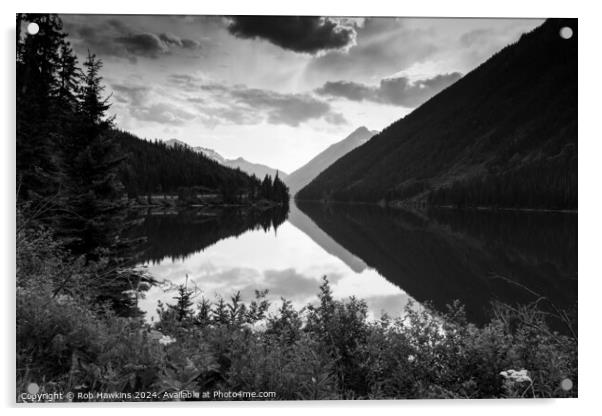 Canadian Lake Vista  Acrylic by Rob Hawkins