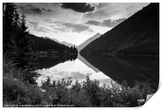 Canadian Lake Vista  Print by Rob Hawkins