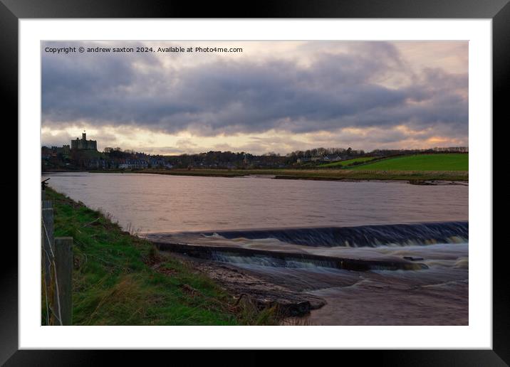 Warkworth Framed Mounted Print by andrew saxton