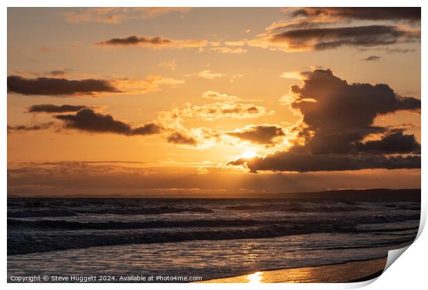 Sunset at The Beach  Print by Steve Huggett