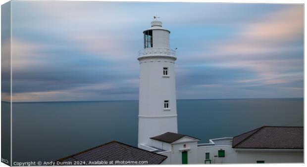 Trevouse Head Lighthouse LE Canvas Print by Andy Durnin